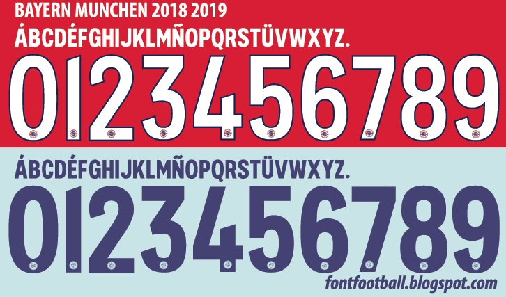 Schriftart Bayern Munchen 2018 2019